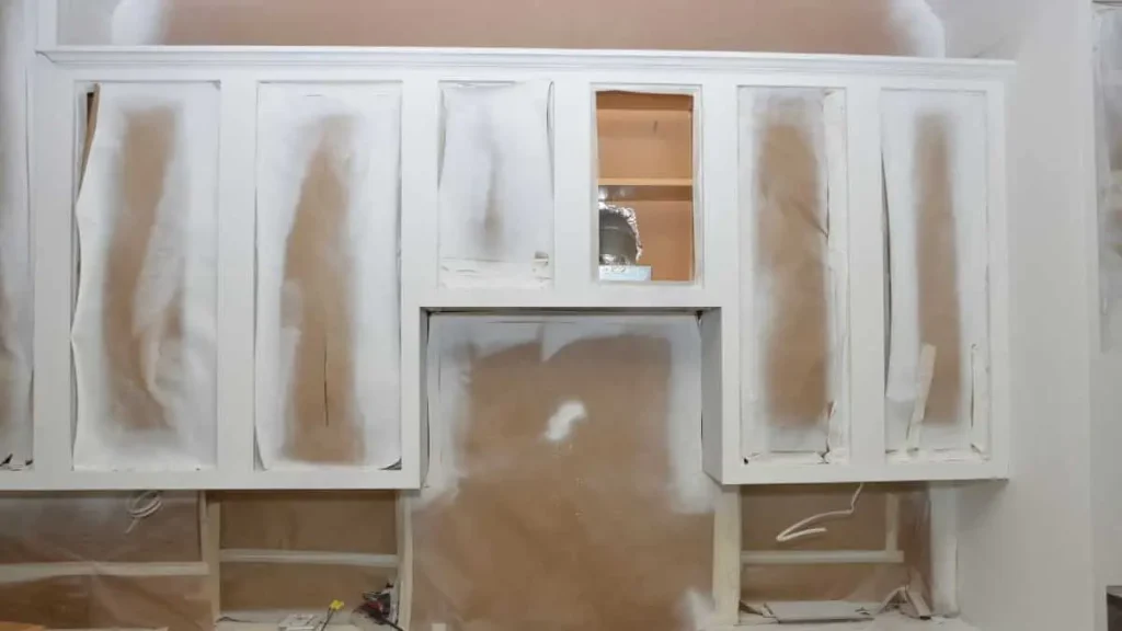 Applying Primer to Cabinets