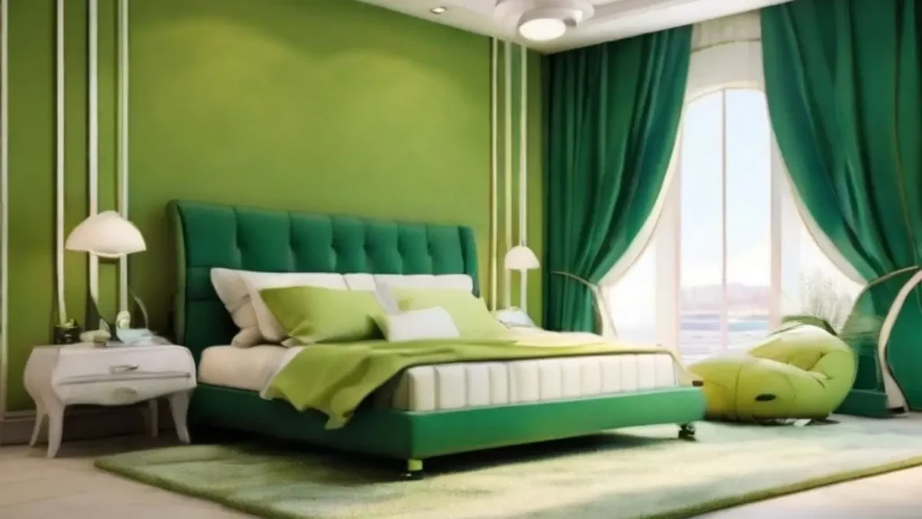 Green Bedroom Design with Eco Materials