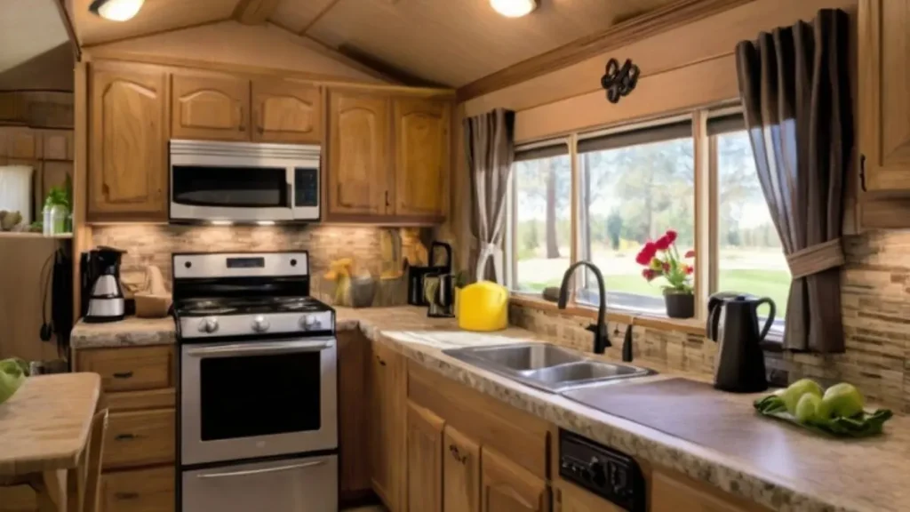 Mobile home kitchen layout