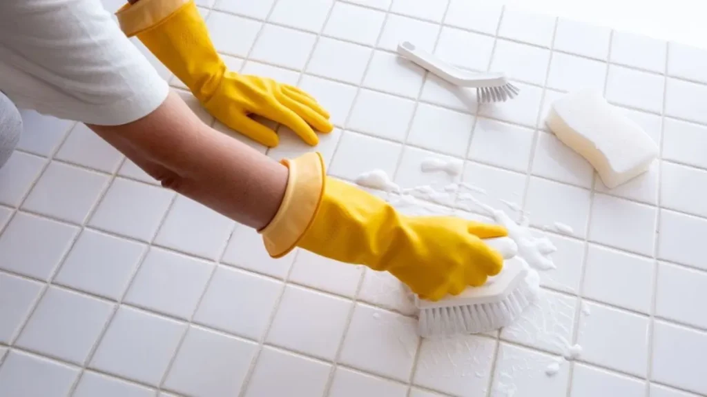 Bathroom Floor Cleaning