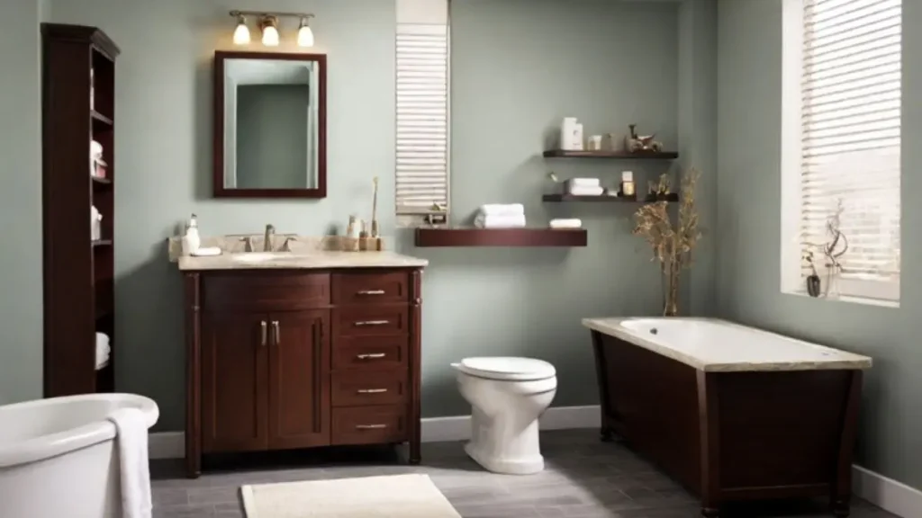 Bathroom vanity top extended over toilet