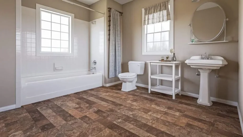 install vinyl flooring in bathroom