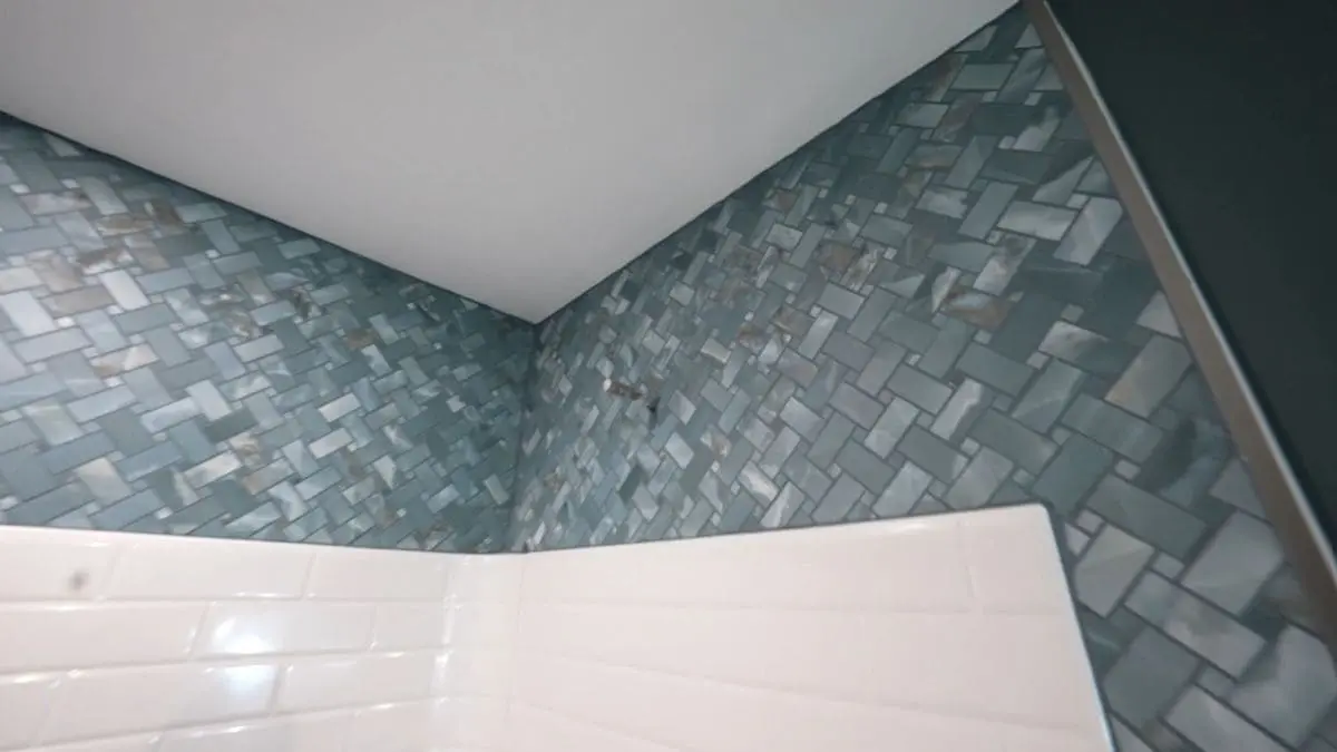 Shower Tile to Ceiling Transition