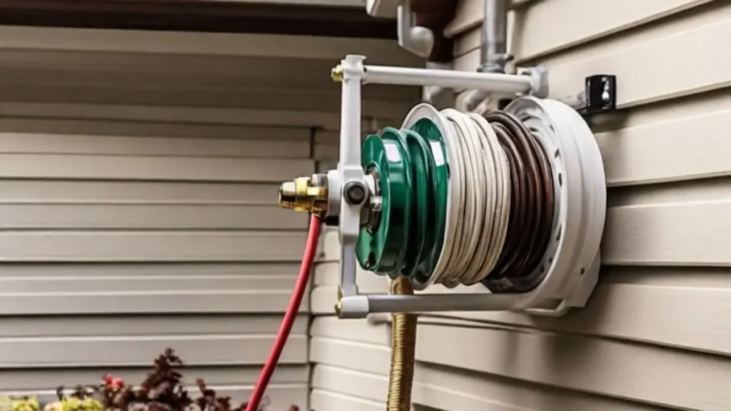 Hose Reel Installation Process on Vinyl Siding
