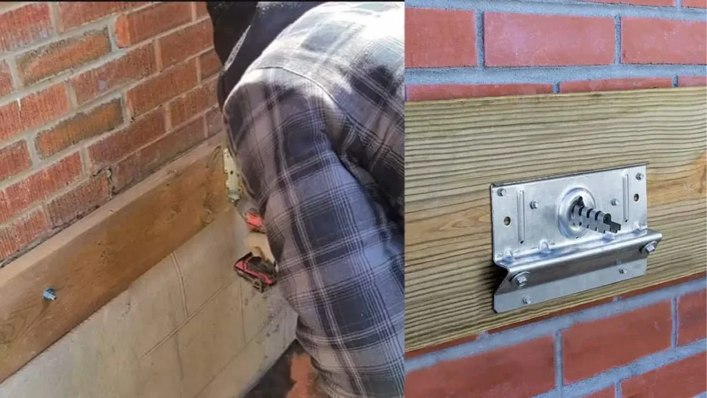 Attaching a laser board to a brick house