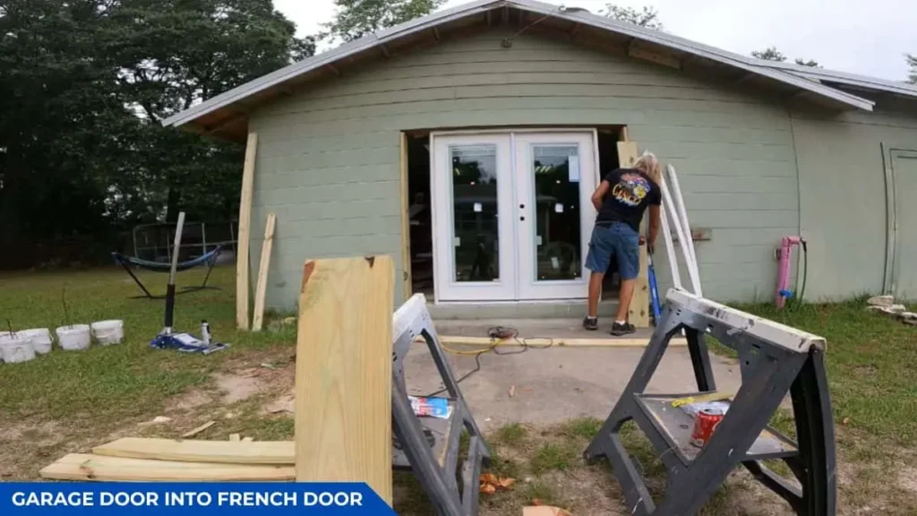 Garage Door to French Doors conversion