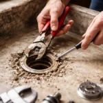 Concrete Laundry Sink Drain Repair
