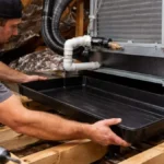 Attic Air Conditioner Drip Pan Installation