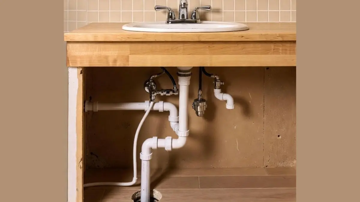 Bathroom Vanity Plumbing Through Floor