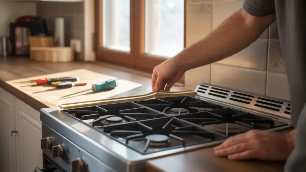 Preventing cold air entering through the stove vent
