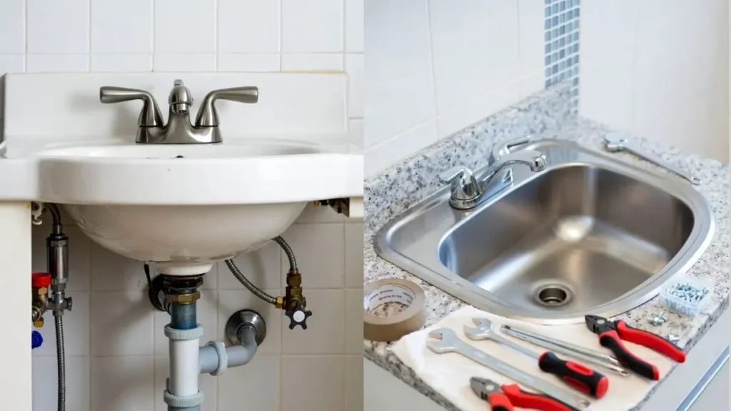 Preparing The Sink For Repair
