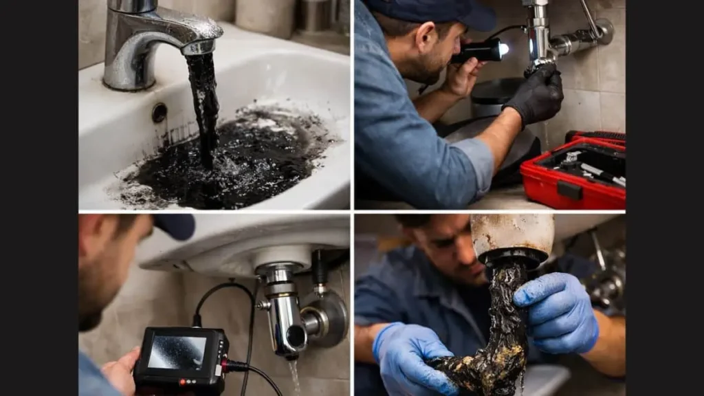 Causes of Black Waste from Bathroom Faucet Inspection Steps
