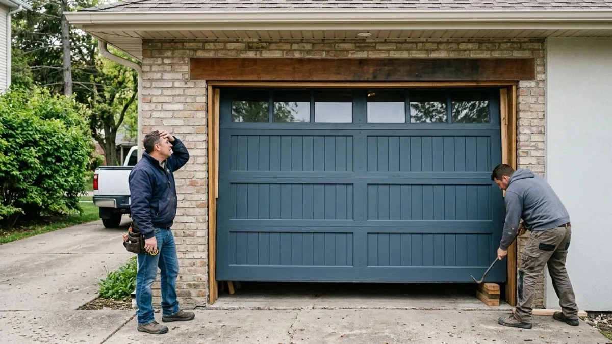 Garage Door Too Tall for Opening
