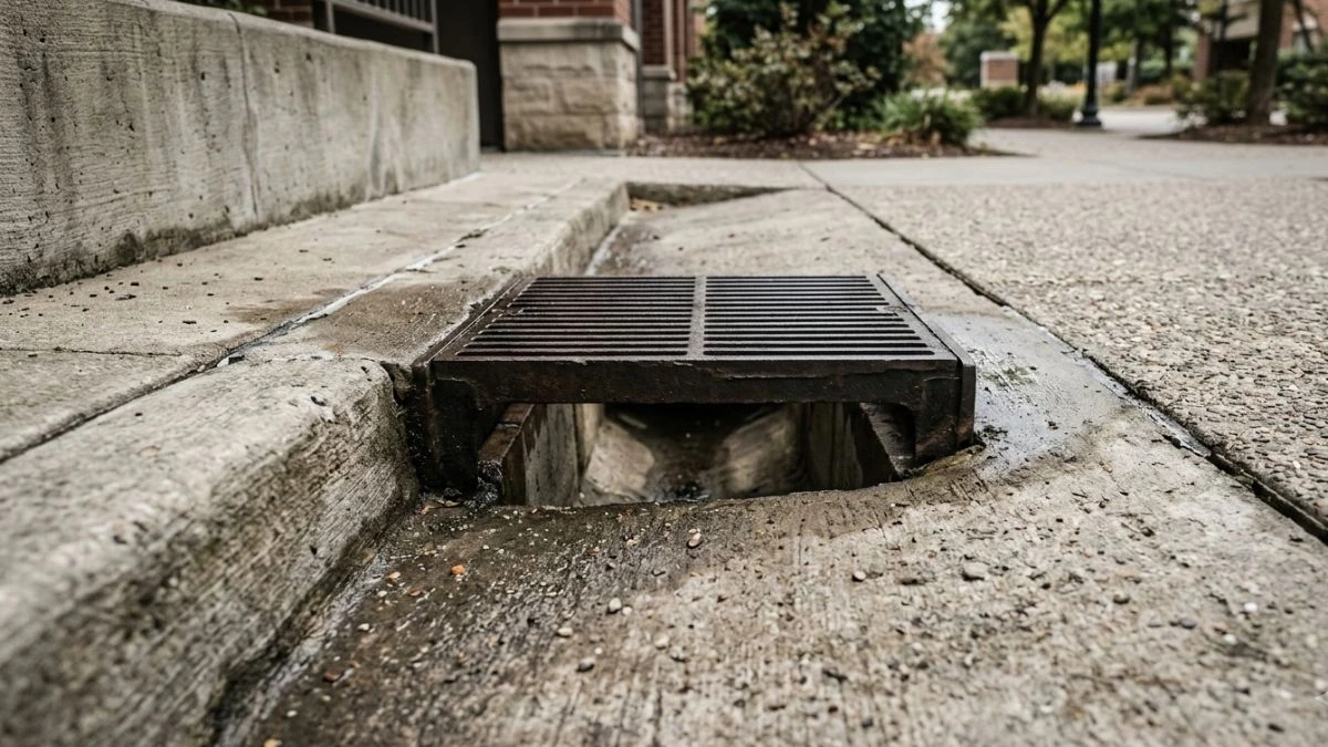 Gutter Drain under Concrete