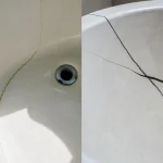 Hairline Crack in Acrylic Tub