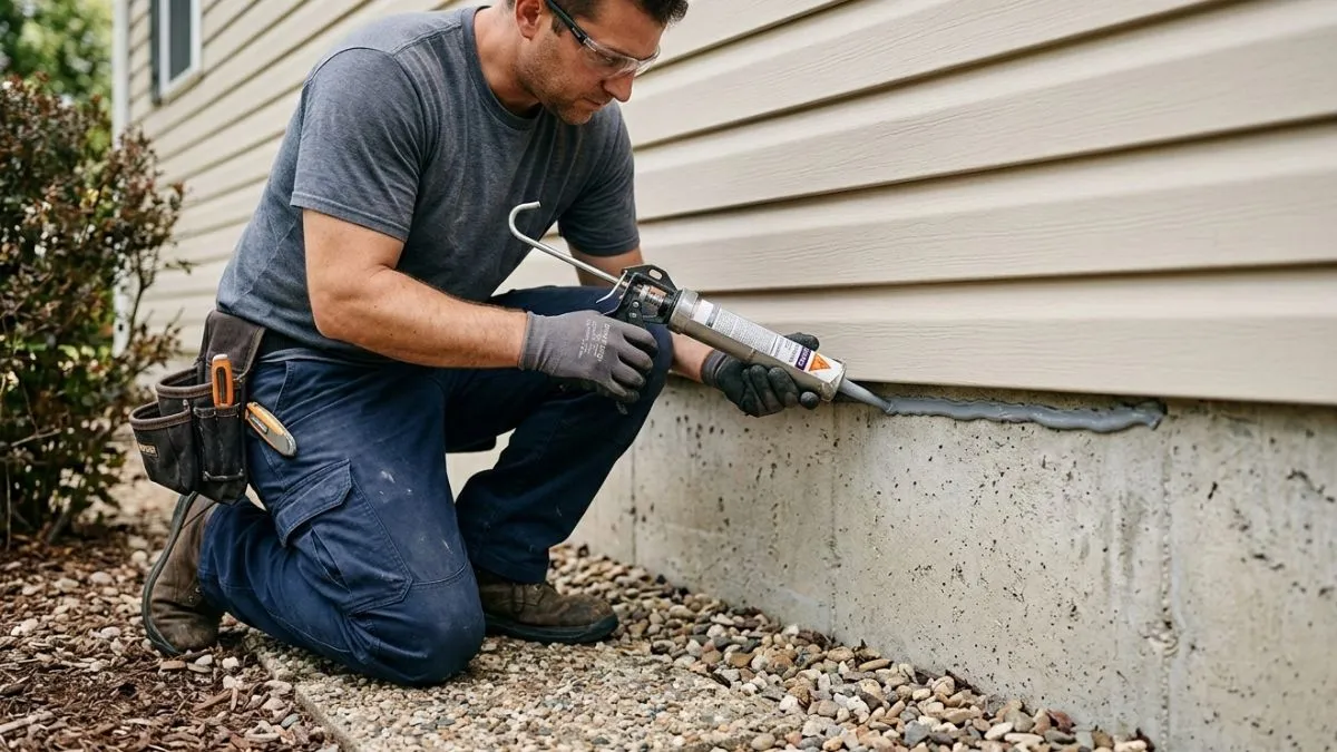 how to close gap between siding and foundation