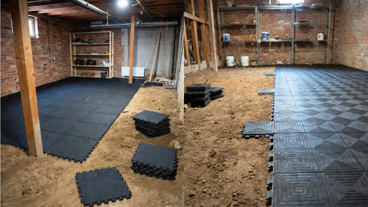 how to cover dirt floor in basement