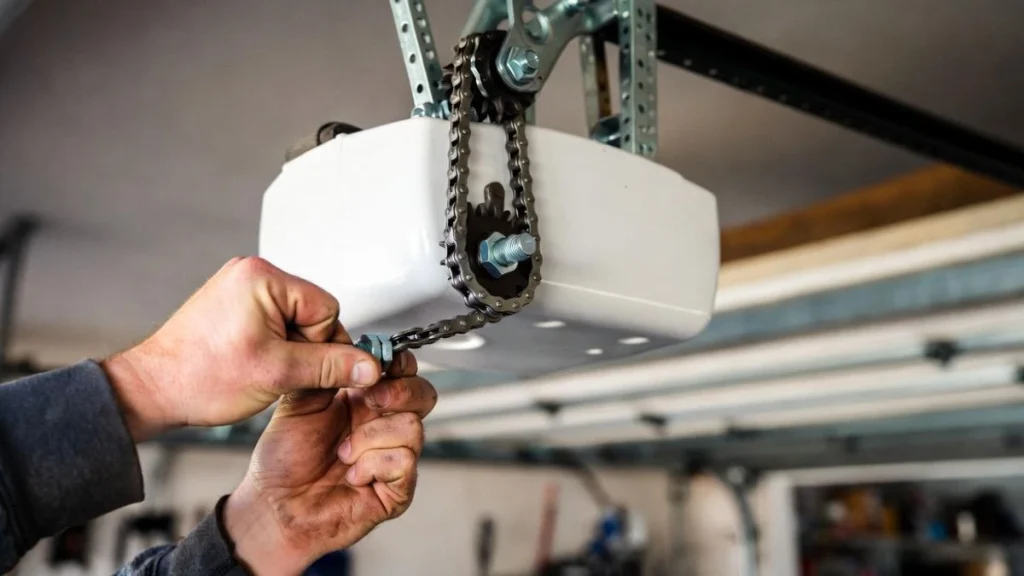 Step-by-step troubleshooting of garage door chain
