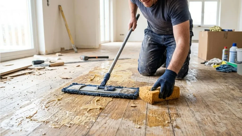 Cleaning Floor After Tile Removal