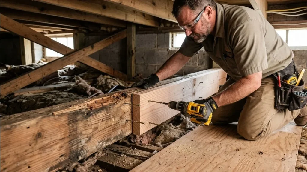 Floor joist repair techniques
