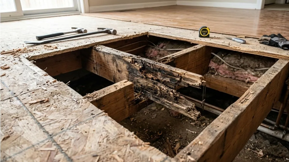 How to Repair Cut Floor Joist