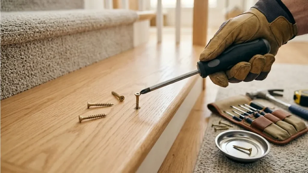 Removing Fasteners From Stair Treads