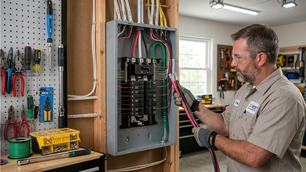 setting up sub panel garage
