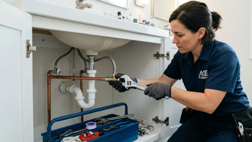 Adding shutoff valve under sink