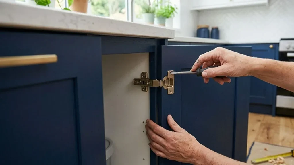 Aligning cabinet doors evenly