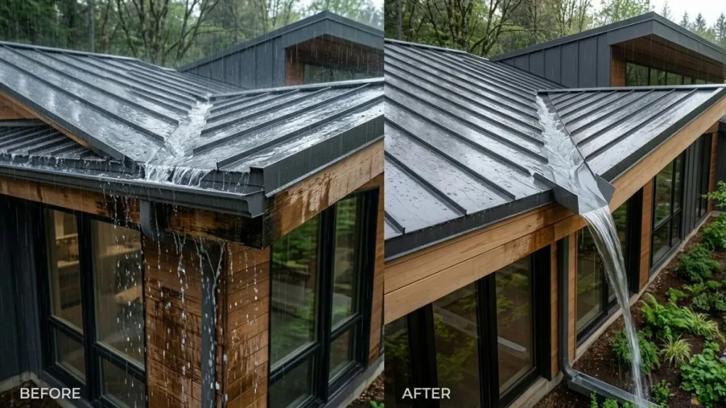 Benefits rain diverter without gutters
