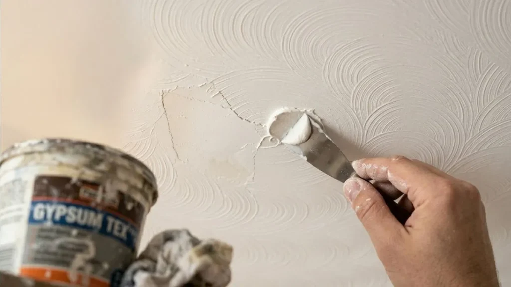 Ceiling small crack repair techniques