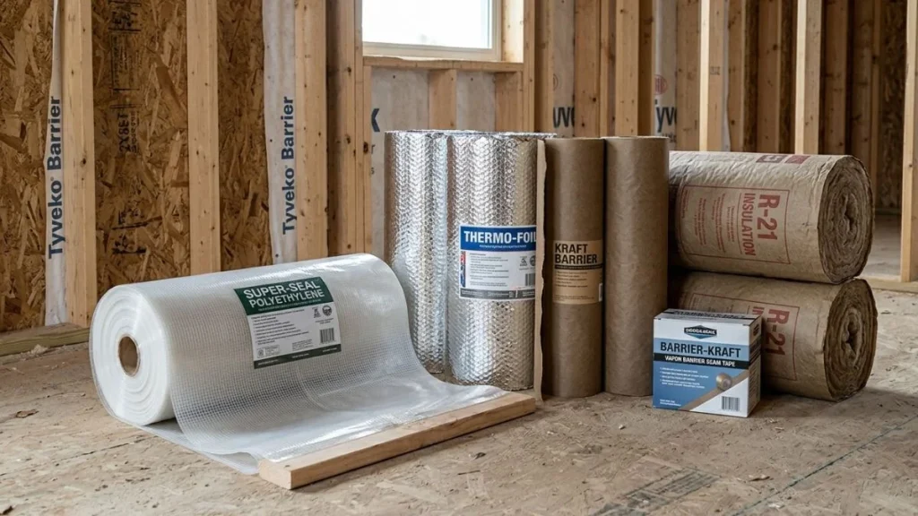 Common vapor barrier materials