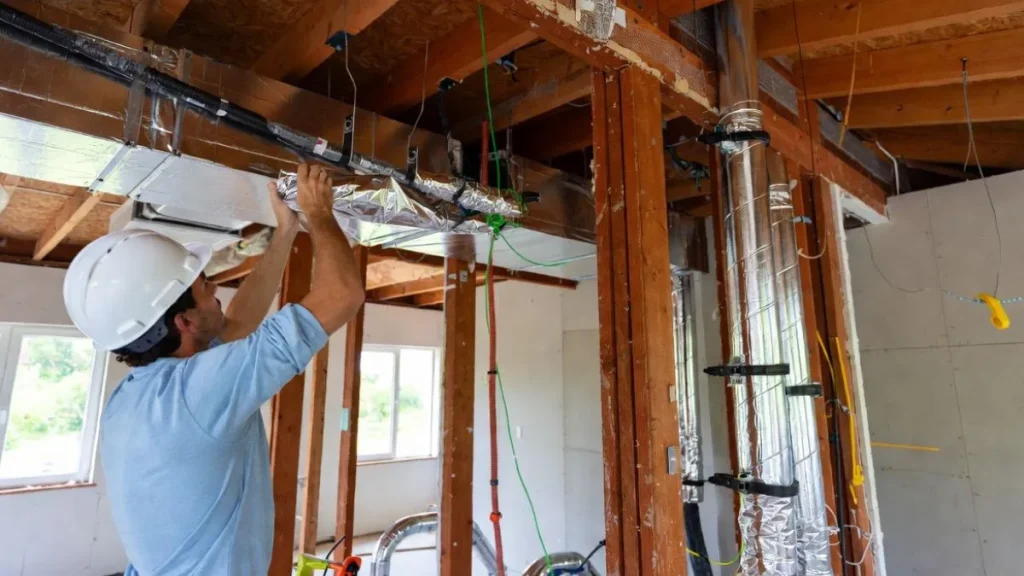 Forced air hvac installation