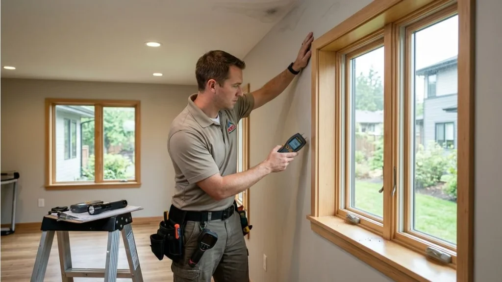 Identify window leak source inspection