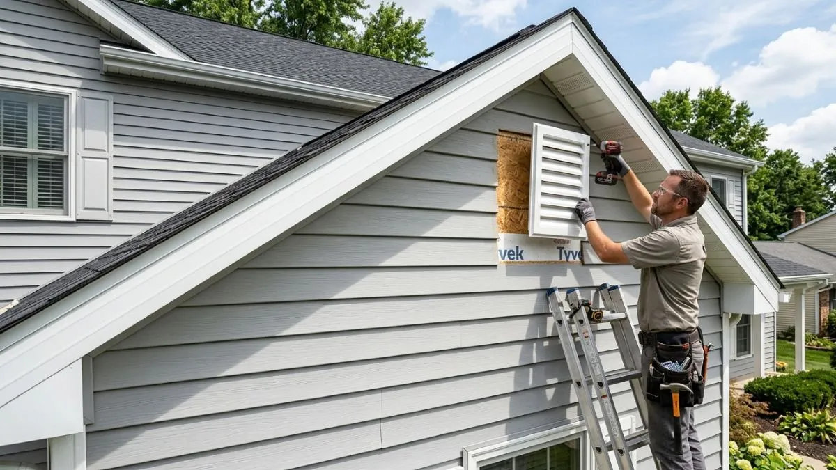 Install Gable Vent Over Existing Siding