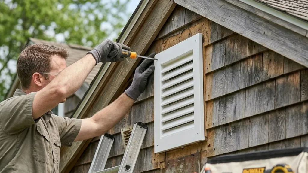 Installing new gable vent