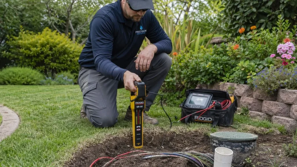 Locating faulty sprinkler wire