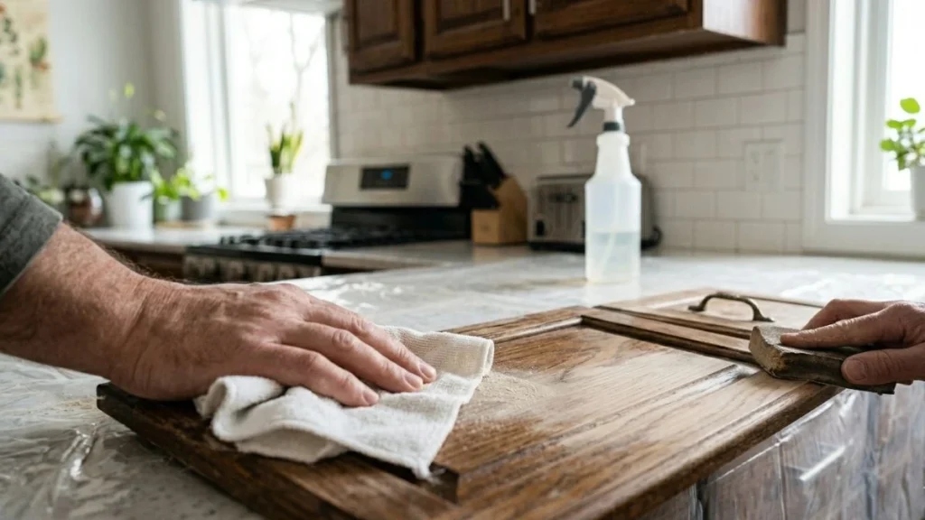 Preparing cabinets for repair