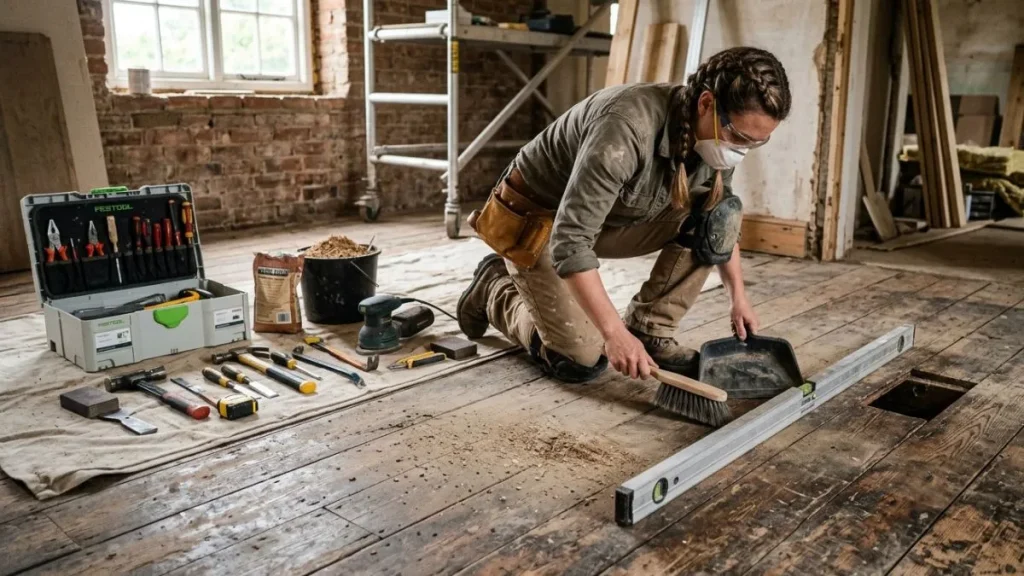 Preparing existing floor for renovation