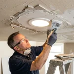 Repair Drywall around Light Fixture