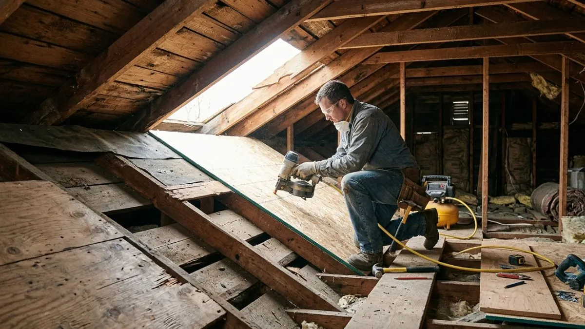 Repair Roof Sheathing from Inside
