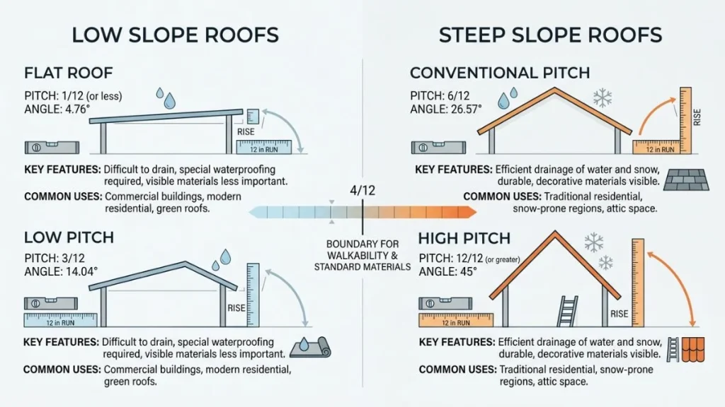 Roof pitch comparison