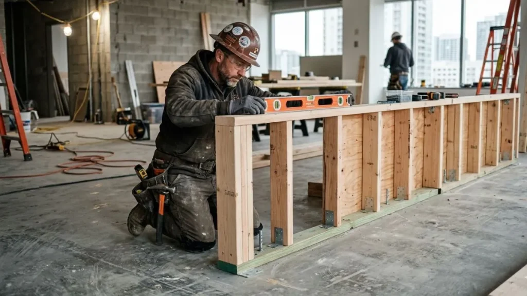 Stabilizing a Half Wall on Concrete Floor