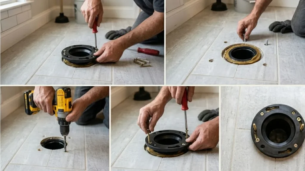 Toilet flange installation step by step