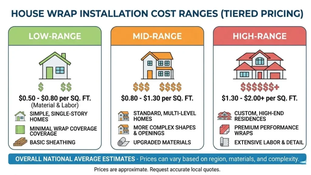 Tyvek house wrap price range