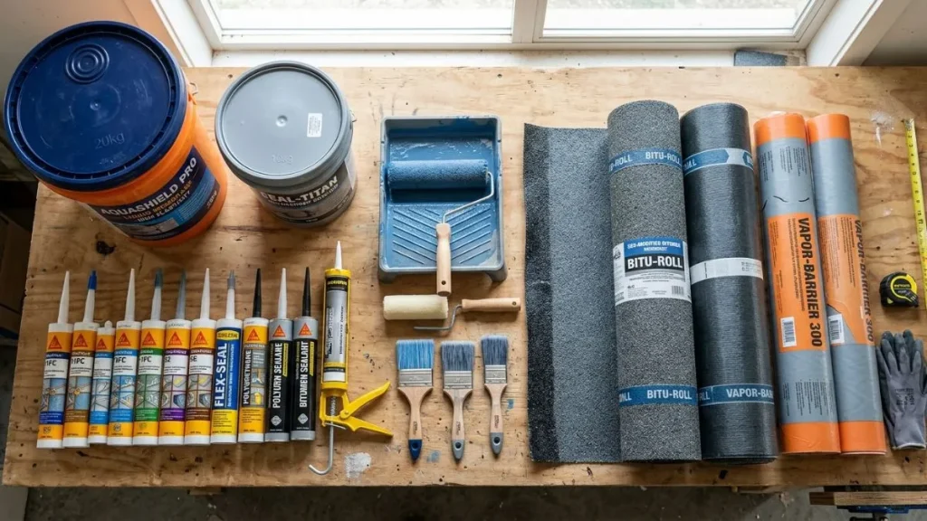 Waterproofing materials types and tools