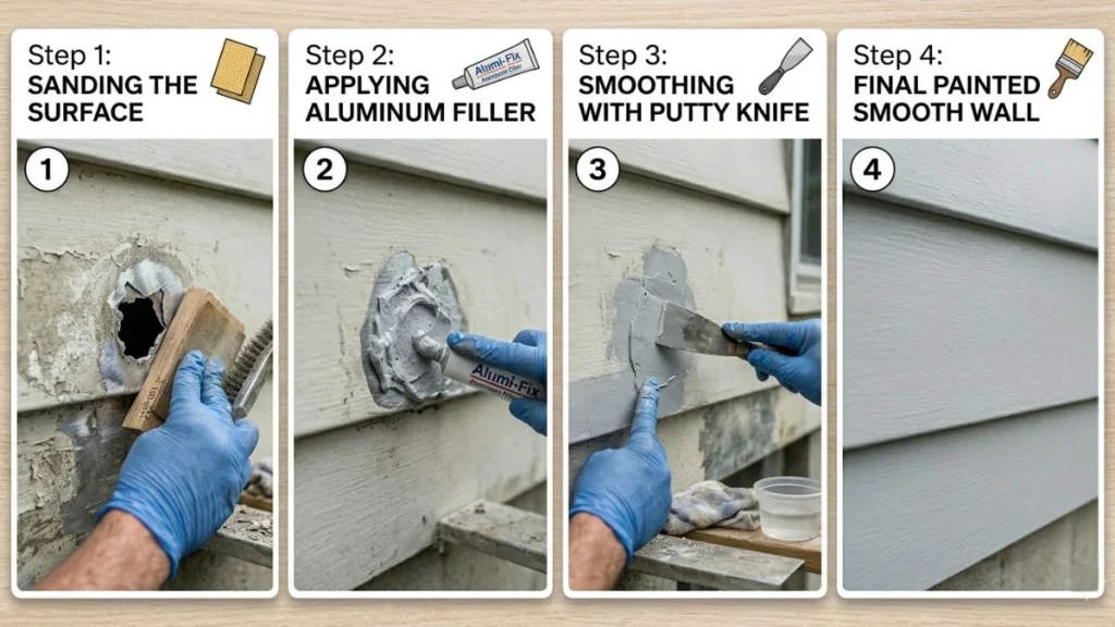 aluminum siding repair step by step