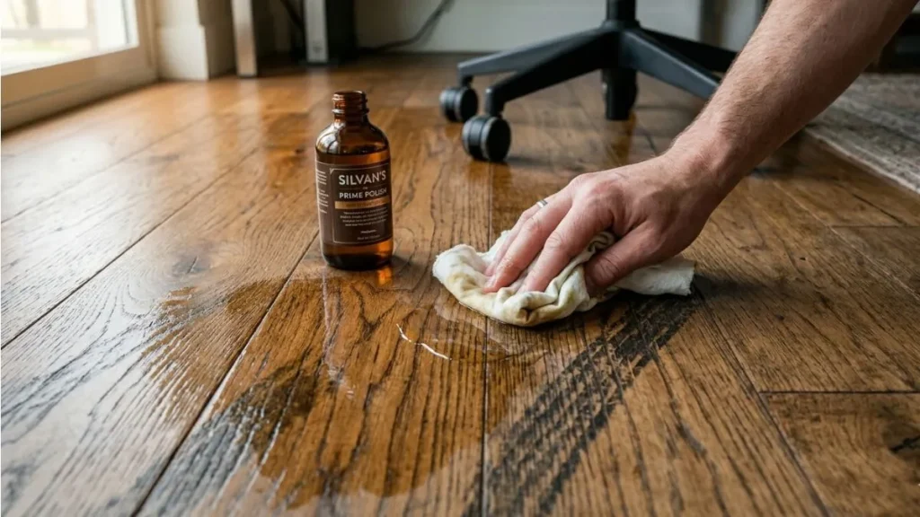 maintaining wood floor shiny clean