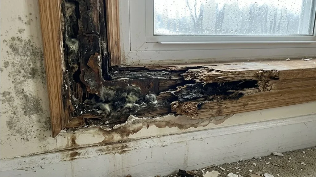 problems water accumulation window damage mold