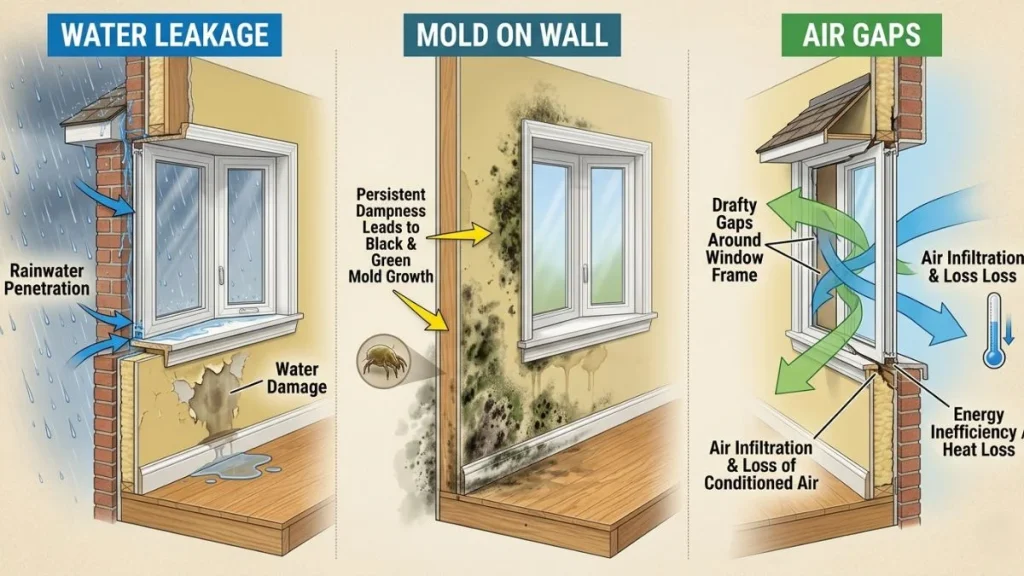 window protrusion problems damage